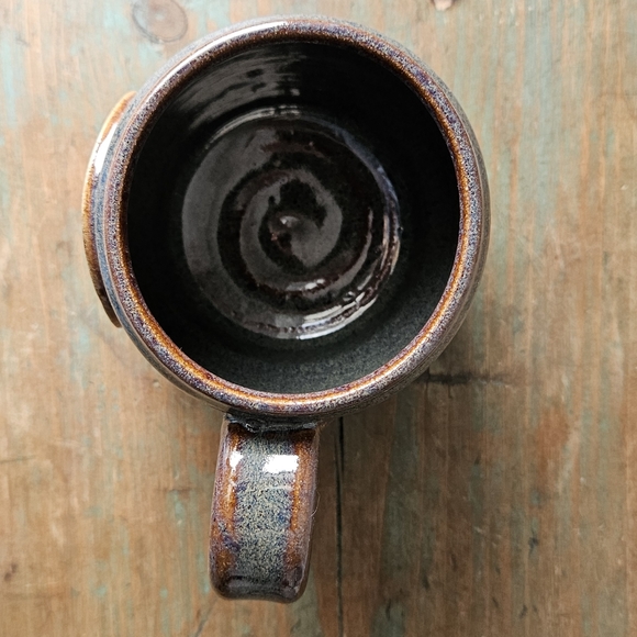 Rustic GOAT Rampage Coffee Co. Stoneware Brown Mug 16 oz - Picture 4 of 8